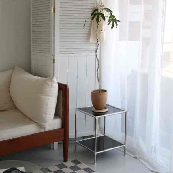 2段 1列 モジュール ガラス ラック 310［8色］