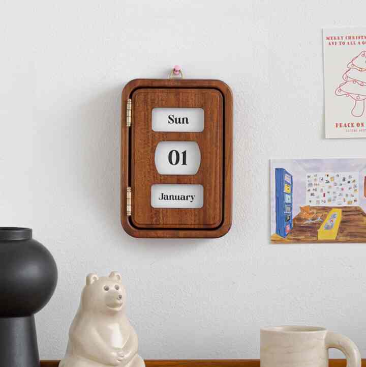 万年カレンダー ウッド