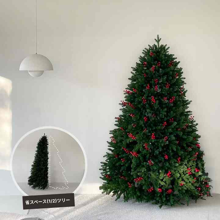 ハーフクリスマスツリー 飾り付き［2サイズ］