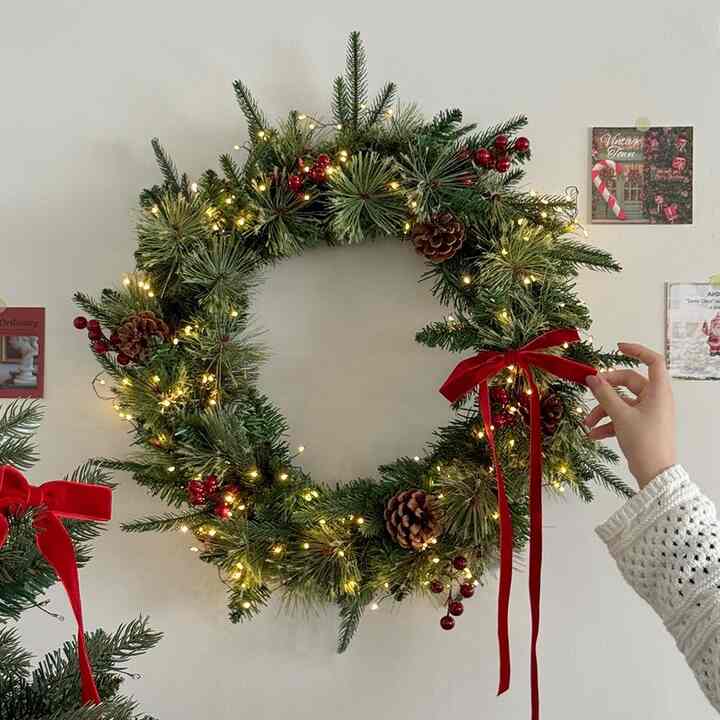 ベルベット クリスマスリース フルセット