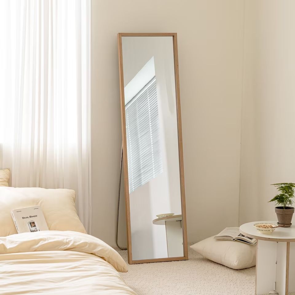 新品　IKEA クナッペルKNAPPER スタンドミラー　全身鏡　ミラー　姿見 KNAPPER クナッペル スタンドミラー, ホワイト, 48x160 cm - IKEA