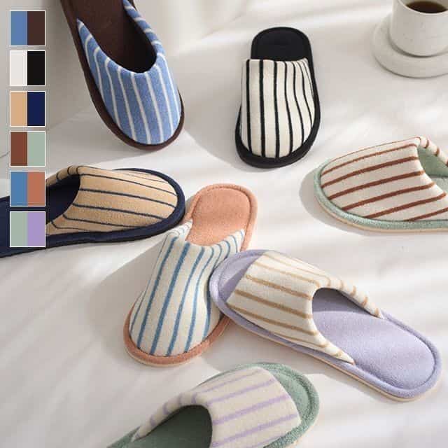 テリーストライプ ルームシューズ［7色・2種］