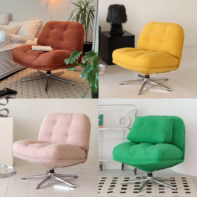 Chairfactory CAPER 1人掛け ソファ 回転式［6色］ ホワイト ブルー