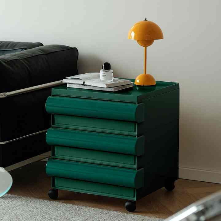 Leon 移動式 キャビネットワゴン 3段［4色］