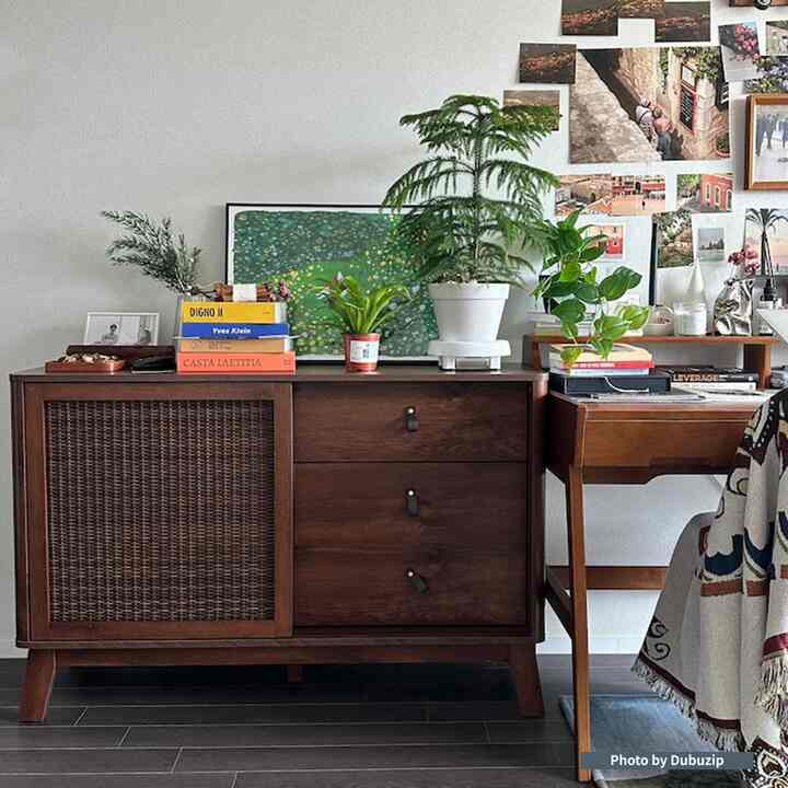 Natsu ラタン 1200 スライド 収納棚［2色・2種］