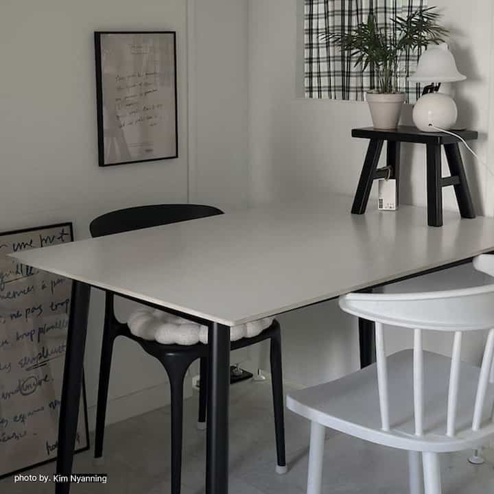 Scandi 4人用 テーブル ブラックフレーム［4色・2種・2サイズ］