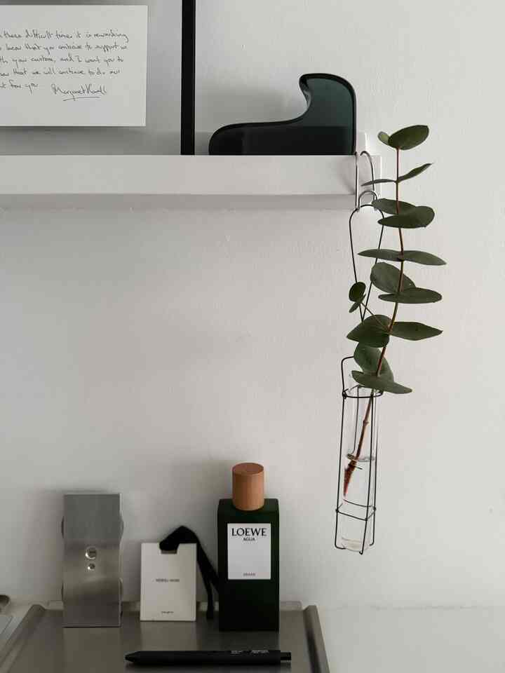 キッチン前の壁に取り付けたウォールシェルフ。
ファーマーズテーブルの一輪挿しにユーカリを挿しています。この一輪挿し今はアイアンのオリジナル一輪挿しが販売されています。
GBHのステンレストレーはカウンターの小物置きにピッタリでお気に入りです！



#GBH
#GBHステンレストレー
#LOEWE
#ファーマーズテーブル一輪挿し
#ムーベフォトフレーム
#イッタラミナペルホネンガラスバード
#ウォールシェルフ
#マンションリノベーション
#北欧インテリア
#ミッドセンチュリー
