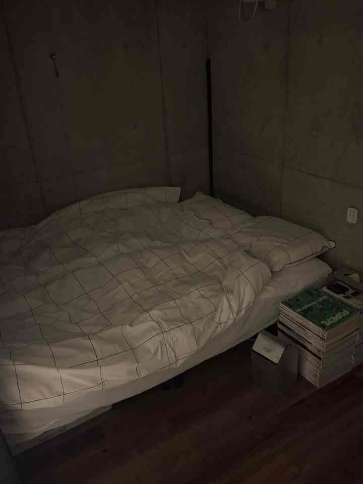 IKEAのシーツ優秀
#IKEA 
#BREDVECKLARE
#ダストボックス
#ゴミ箱
#popeye
#寝室
#ベットルーム
#コンクリート打ちっぱなし