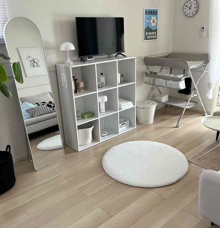 リビングにも色を足してみる

#lightblue#green
#赤ちゃんのいる暮らし