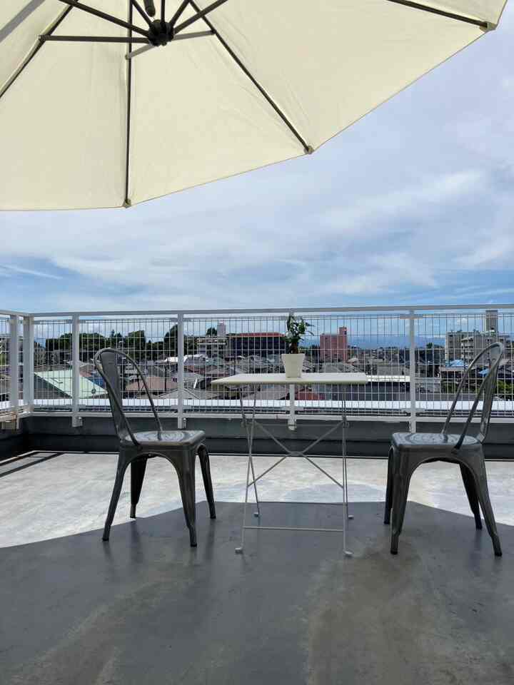 バルコニー快適計画。

#バルコニー 　#パラソル　#ルーフバルコニー
