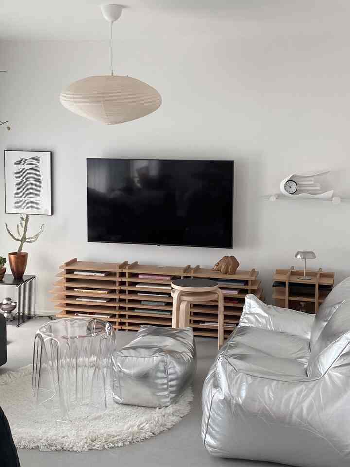 TOM 2人掛け ビーズソファ シルバーを使ったコーディネート 3