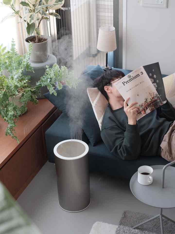 最近お迎えしたウイルス除去できる加湿器。インテリアに馴染んでいい感じです。 #加湿器 #乾燥対策 #インテリア家電 #空気清浄機 