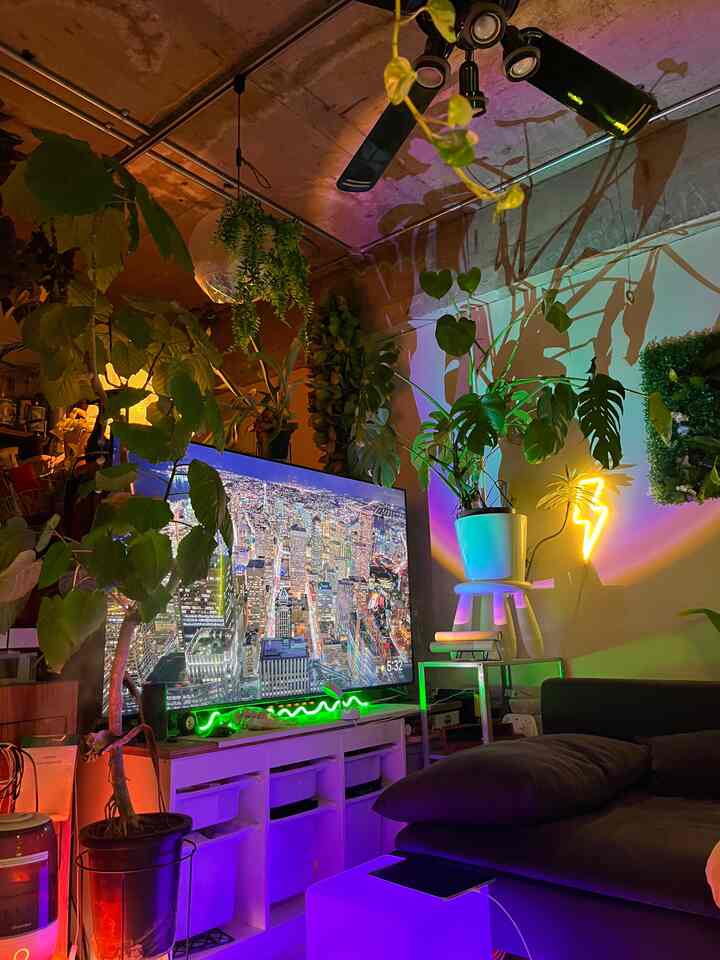 さぶあかです。最近住居不適合加減が徐々に上がってきている気がします。本人的にはかいてきなのですが、見た目的に。

分解型ローテーブル買うか悩んでます。

#ワンルーム #賃貸インテリア #観葉植物 #ネオン #ネオンルーム #リノベーション #IKEA #diy #cozy 