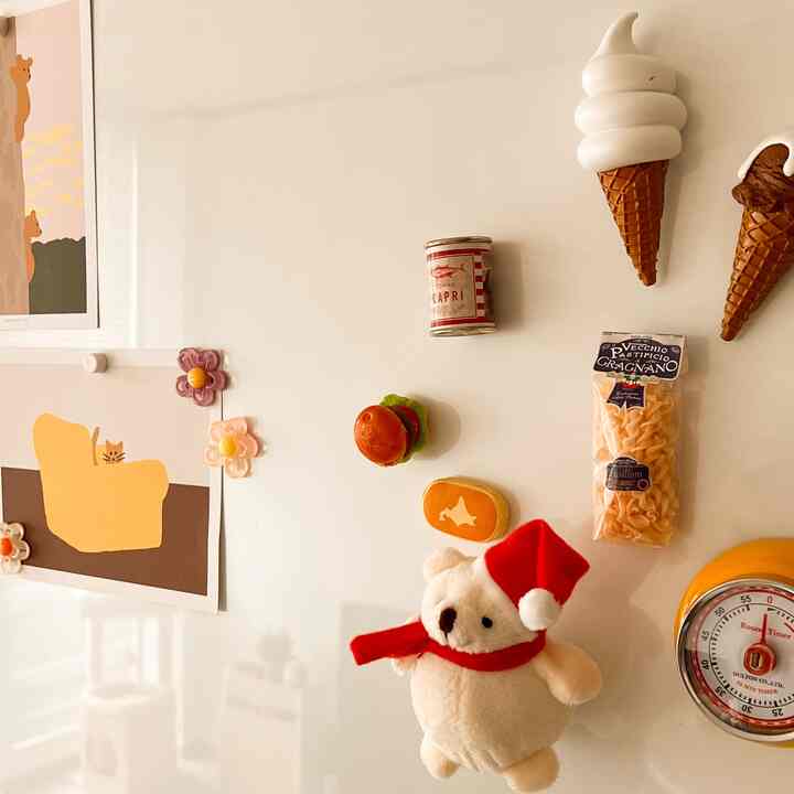 I collect cute magnets 💫 #冷蔵庫 #マグネット #キッチンタイマー