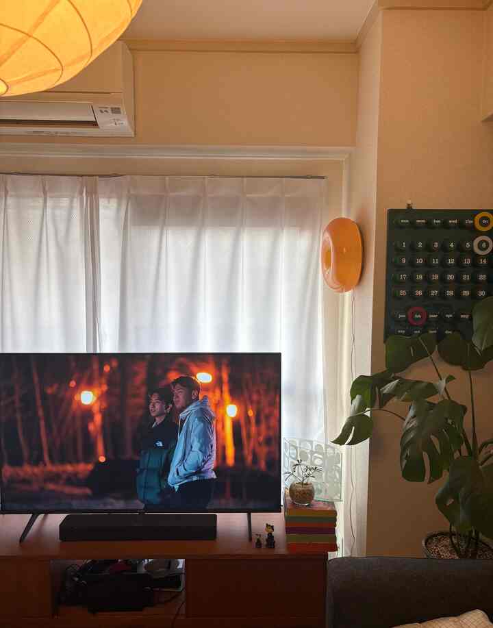 よく聞かれる壁紙カレンダーは楽天で買いました🗓️✨2月に入ってついにボーイフレンドが終わってしまった🥹毎週の楽しみだった🫶🏻🥲

#1LDK #ふたり暮らしインテリア #リビング #myroom #myhome #賃貸インテリア #お部屋紹介 #ミッドセンチュリー #二人暮らしインテリア 