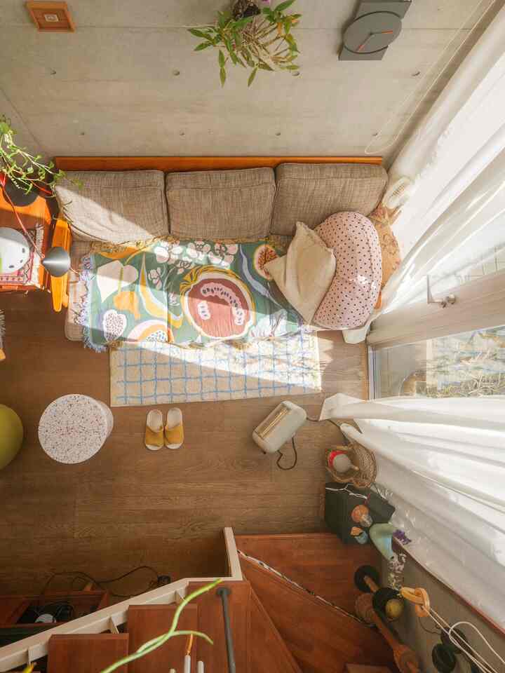 真上から見るソファまわり🛋️

#2人暮らし　#ラグ　#ソファコーデ