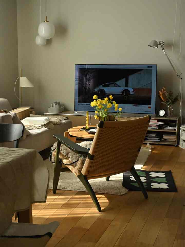 ohouseで購入したグリーンのラグ。ポップでお気に入り。 #ミニラグ