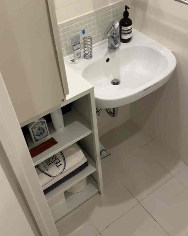 扉を外してオープンキャビネットにして正解◎

#洗面所
#ohousejpshopping
#2026ohouse新生活
#キャビネット
#韓国インテリア