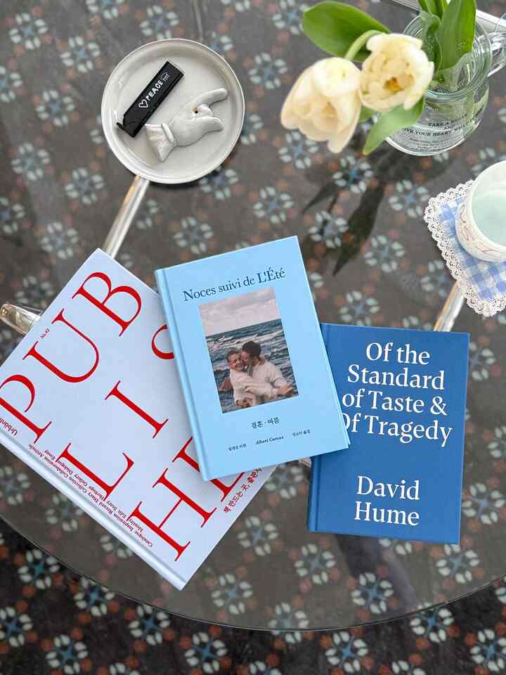 韓国から取り寄せた本たち📕🩵
可愛い✨

#2026Ohouse新生活　#韓国インテリア