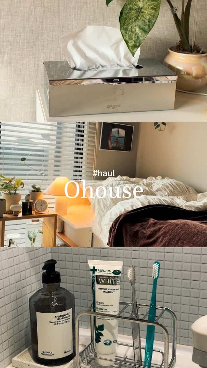 新生活におすすめのアイテム🫶
最近はステンレスの気分🩶🩶

#Ohouseshopping #2026Ohouse新生活 #ティッシュケース #歯ブラシスタンド