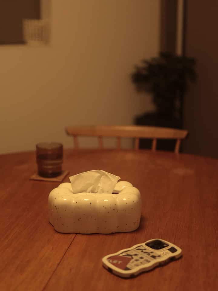 "テーブルとティッシュケース"っていうシンプルな構成なんだけど、どちらもお気に入りだから日常写真だけど"なんだか良いな"って感じるなあ
　
#Ohouseshopping #ohouse購入品 #ohouseambassador #ティッシュケース 
