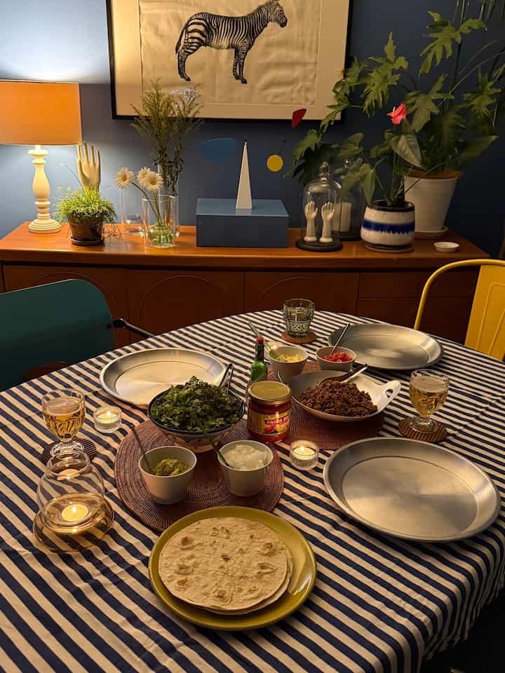 タコス🌮を食べたくて
どうせ食べるならとキャンドルつけて、
テーブルコーデをしました。
こういうのも良いね！
#ダイニング　#食卓　#IKEA