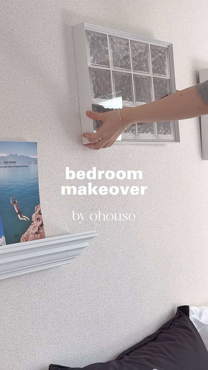 ohouseのアイテムでベッドルームを模様替えしました🤍🛏️
ガラスブロックのポスターは本物に見えてお部屋に奥行きが出てお気に入りです！
ネジ型の花瓶も日本にはないような形でおしゃれ💐

#OhouseShopping #Ohouseで模様替え　#acidlow #adam #ポスター　#フラワーベース
#韓国インテリア