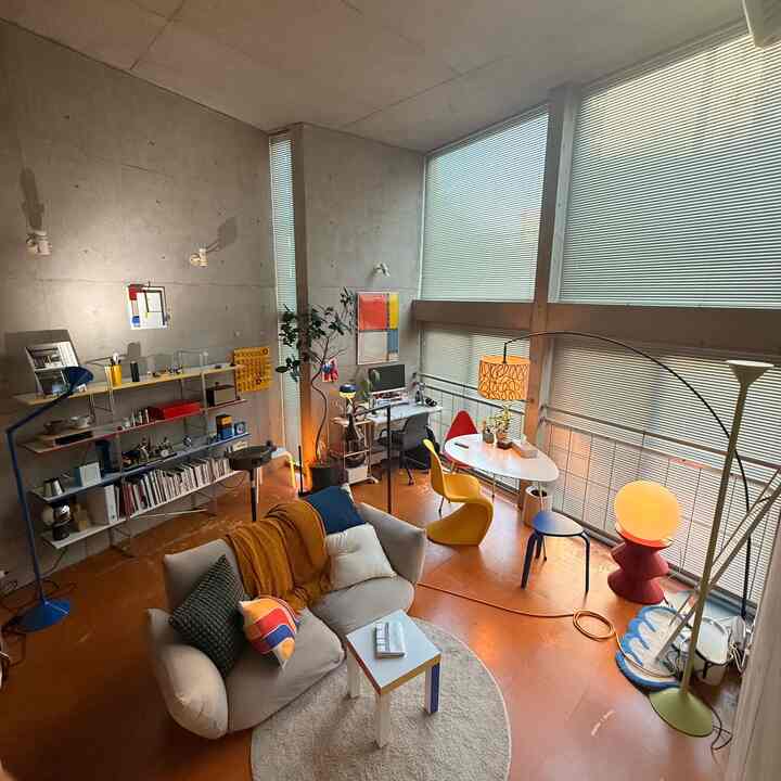 A bird's-eye view of the entire room! It's amazing.

#midcentury
