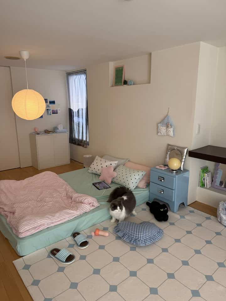 temuが多めのmy room.🩵🦩⭐︎

#メゾネット #韓国インテリア #部屋作り