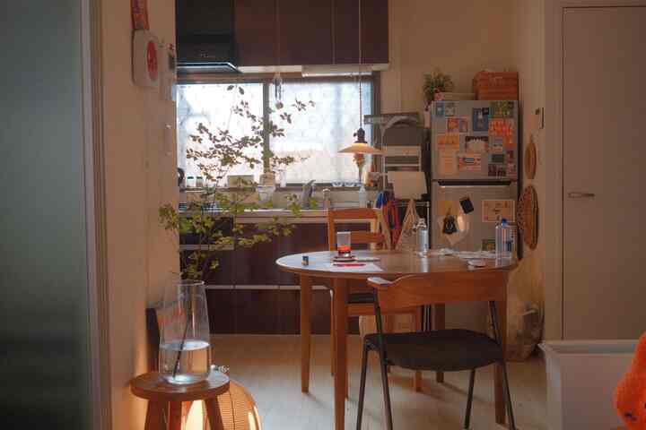 北向きダイニング
#ダイニング
#北向き
#円形
#IKEA
#チェア