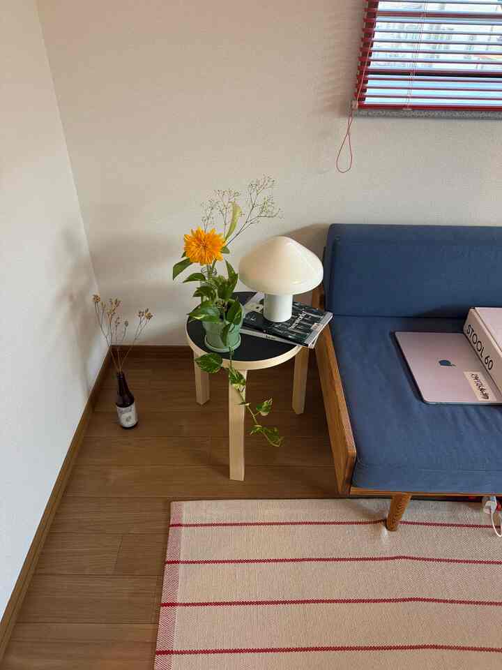 お気に入りのstool60🏡
#インテリア　#賃貸インテリア　#artek #stool60