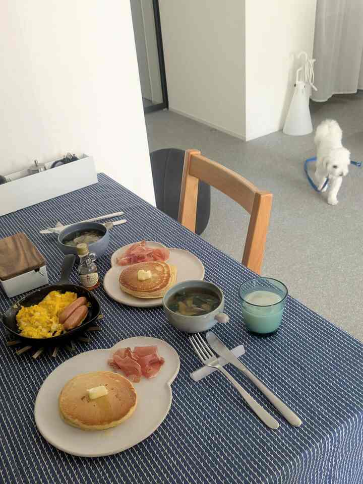 週末のブランチ🥞
#ダイニング #リビング #犬がいる暮らし #犬との暮らし