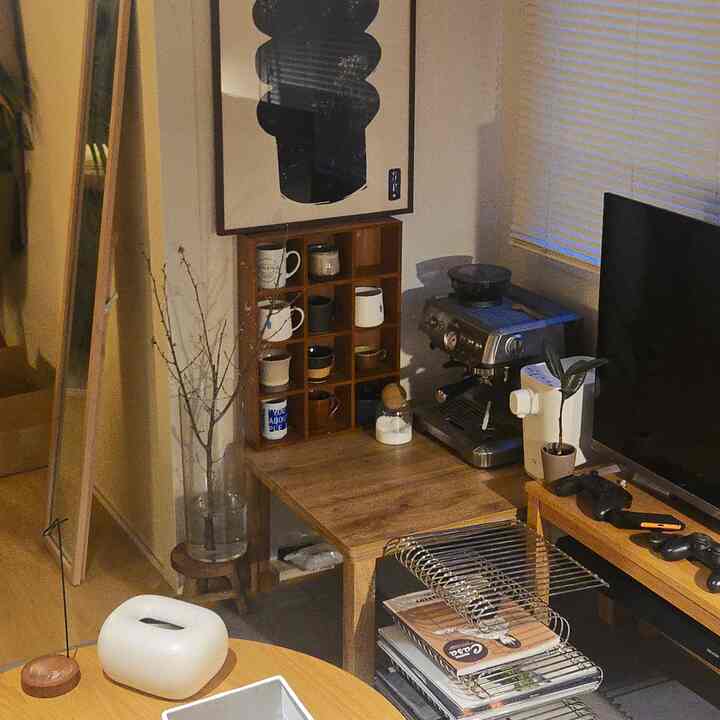 夜はおうちカフェでまったりと。
エスプレッソマシンを買ってからQOL上がりました。
#インテリア #棚 #カフェ #一人暮らし #家具