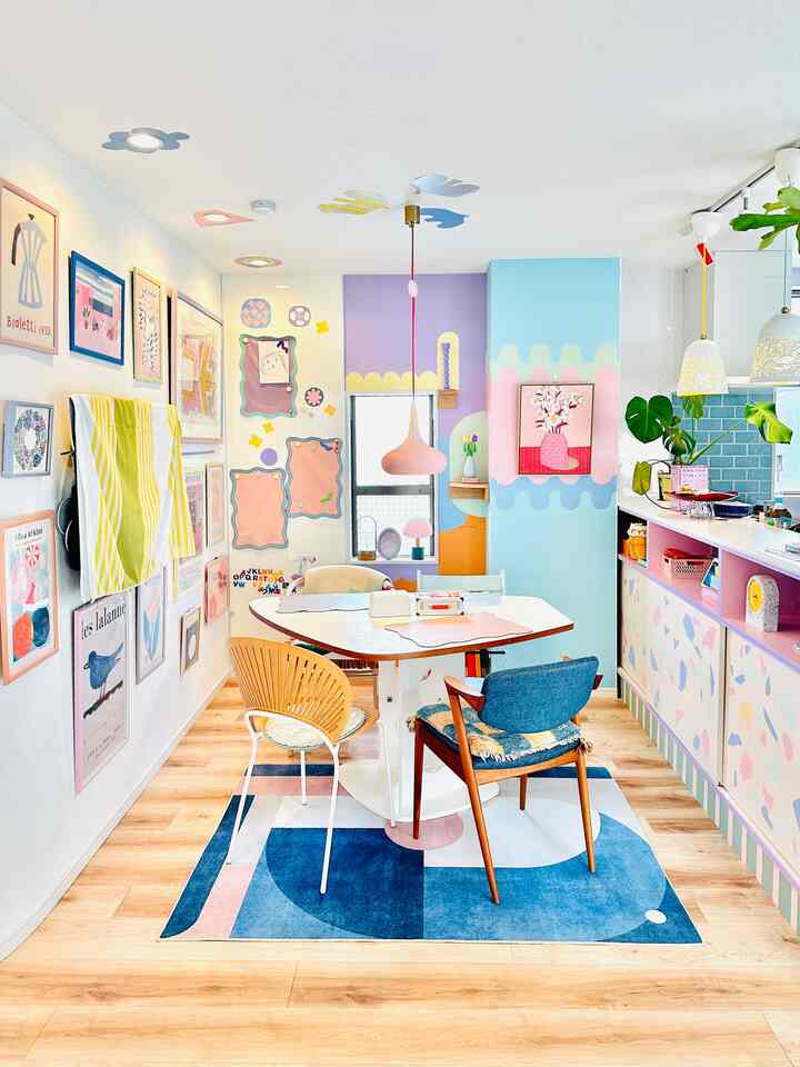 🇯🇵 3LDK｜築40年、北欧家具とDIYを楽しむ3人家族のカラフルリノベマイホーム