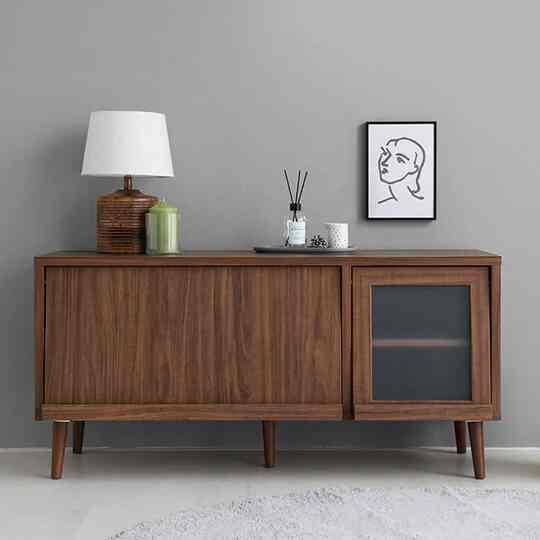 FILMON マガジンラック付きTVボード 2扉［3色］