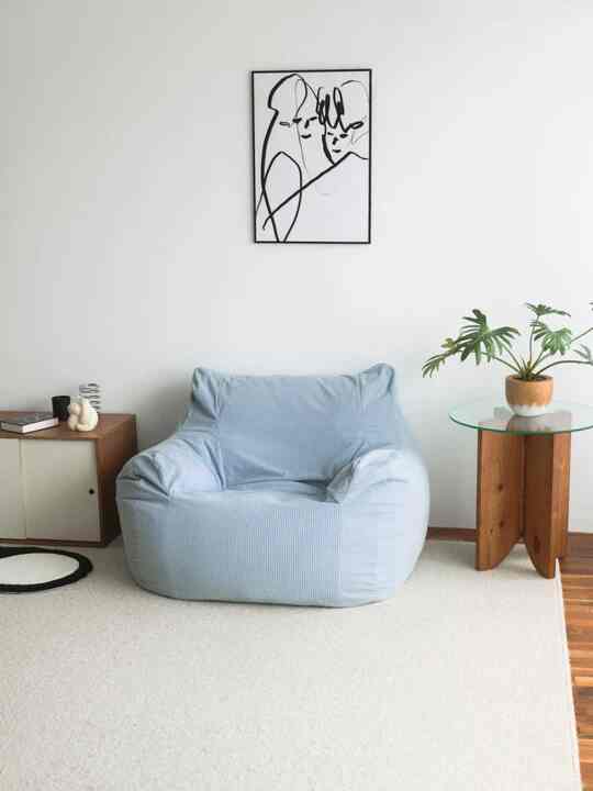 1人掛けビーズソファ Powder Blue