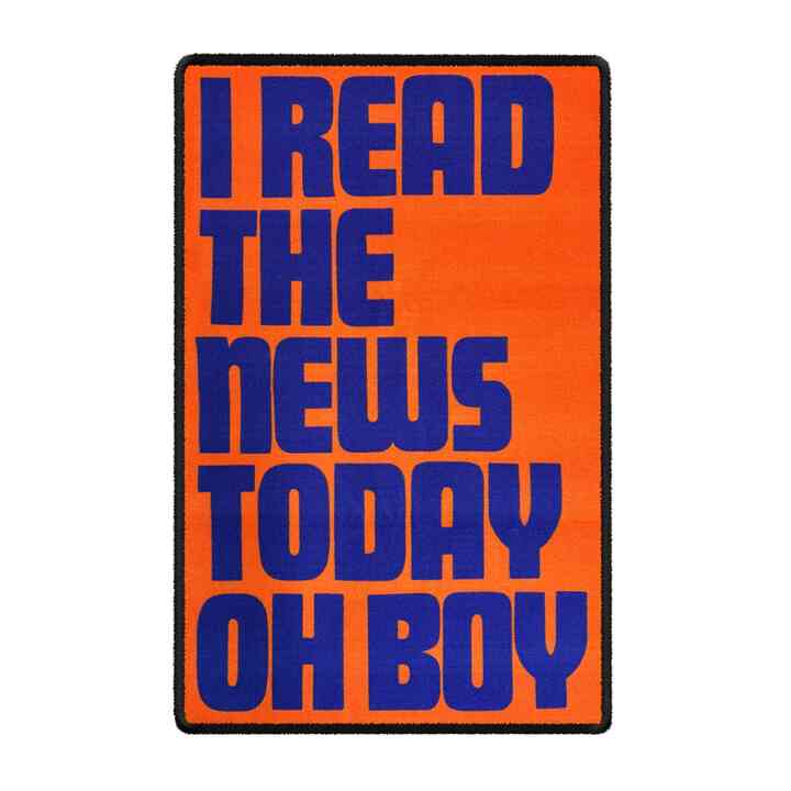 "I Read The News" rug