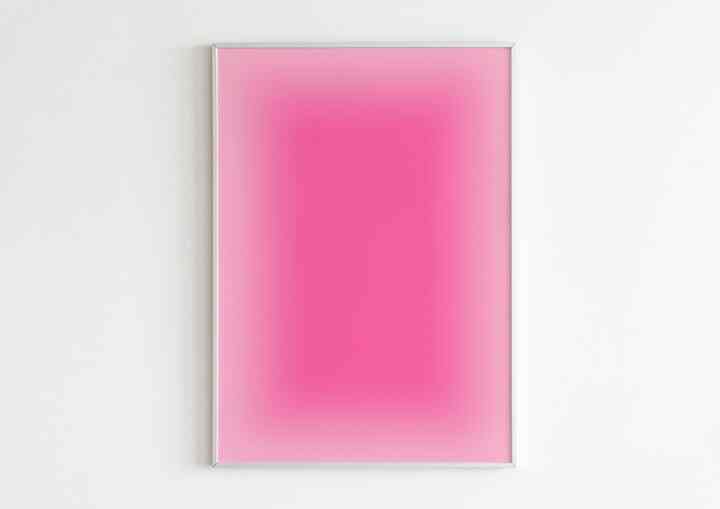 ピンクの宇宙オーラグラデーションポスター