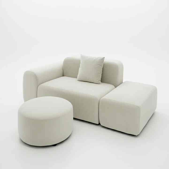 Pebble sofa -ivory-