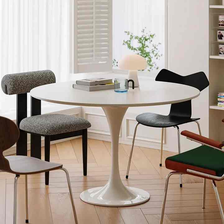 セラミックトップラウンドテーブル［2種・4サイズ］