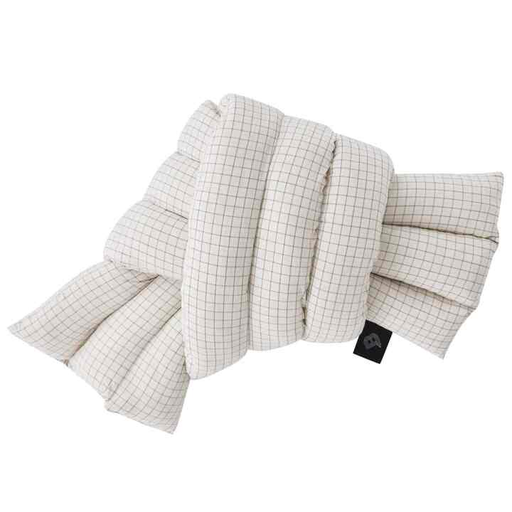 Musubi Cushion - Cotton Check | SoHo Ivory Grid
