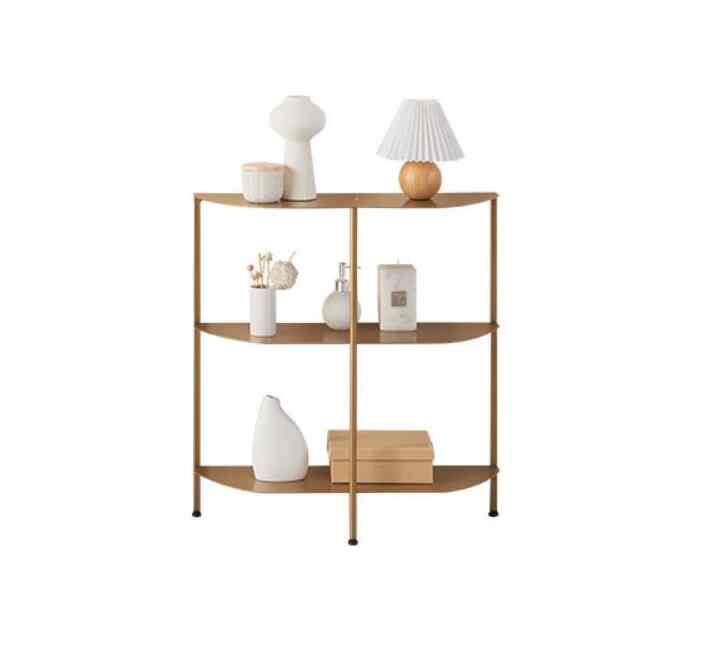 ロマンチック スチールハーフムーン棚700［3色］