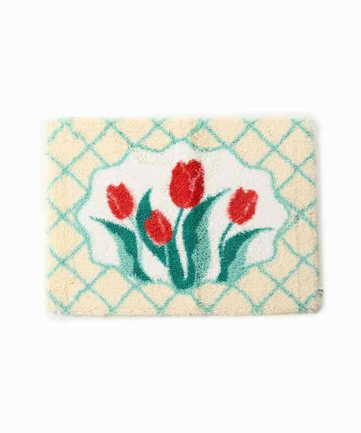 フラワールームラグ［3色］