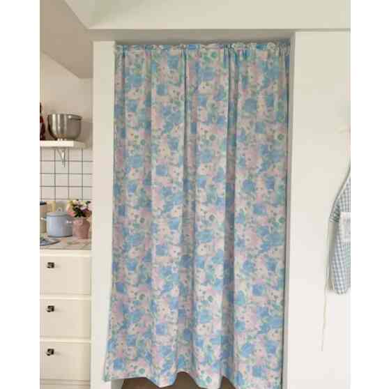 opértum sweet blue floral curtain