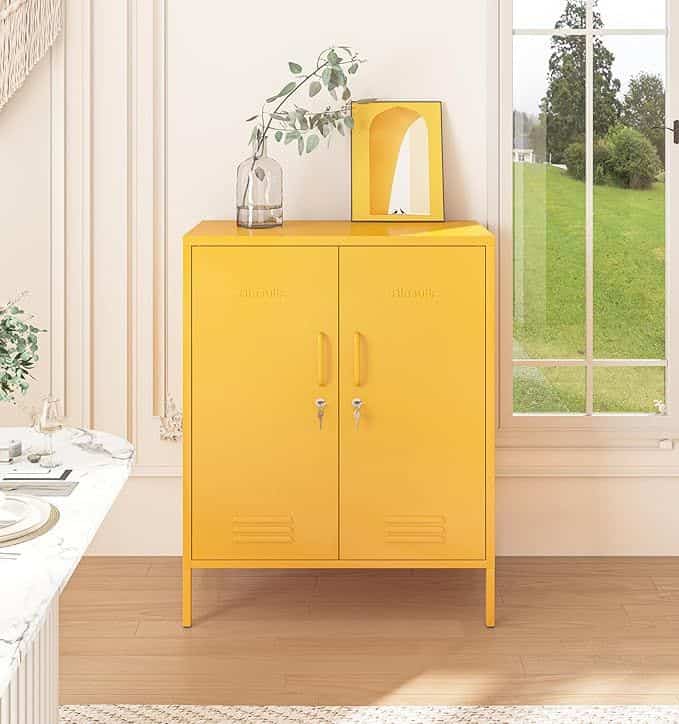 2 Door Lockable Metal Storage Cabinet