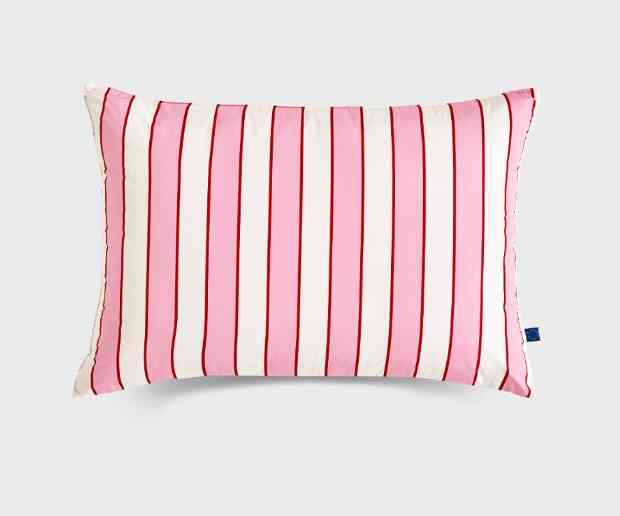 ピンクシェイクストライプ レイヤード枕カバー 50×70