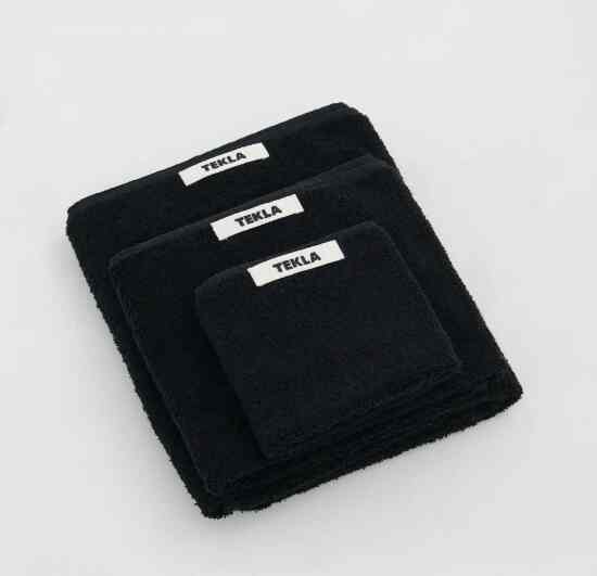 100% Organic Cotton Washcloth 黒