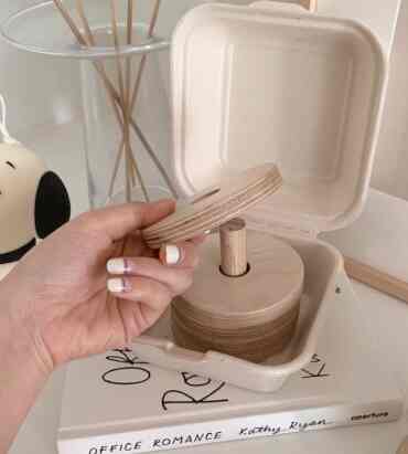 ウッド ドーナツ コスター［2色］