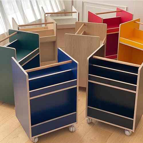 カラー マルチ キャスター付きワゴン［14色］