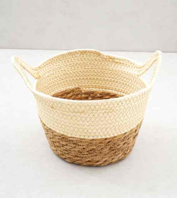 持ち手付き 筒型水草バスケット